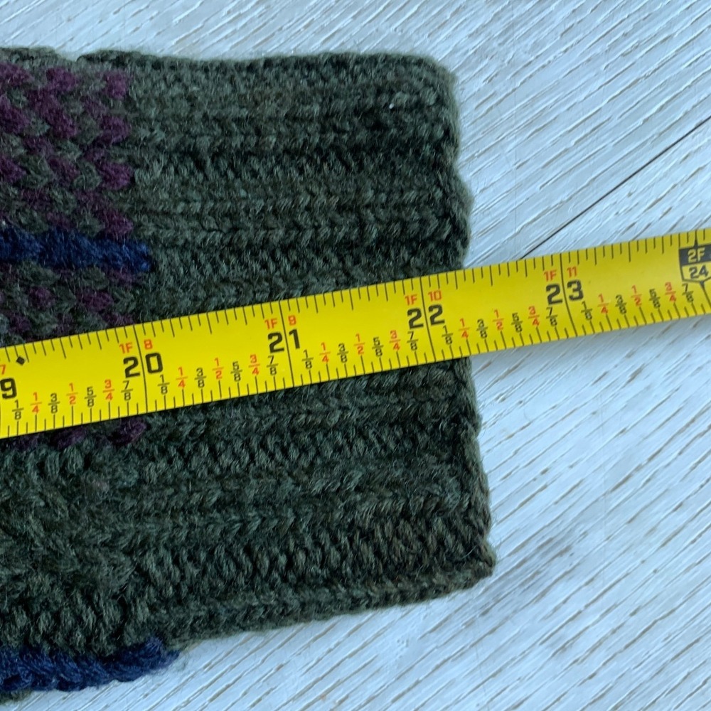 Tommy Hilfiger Vintage‎ Hand Knitted Wool Blend Plaid Cable Knit Sweater Mens S - Picture 8 of 8